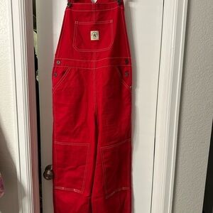 HEY GANG red patch overalls size 1